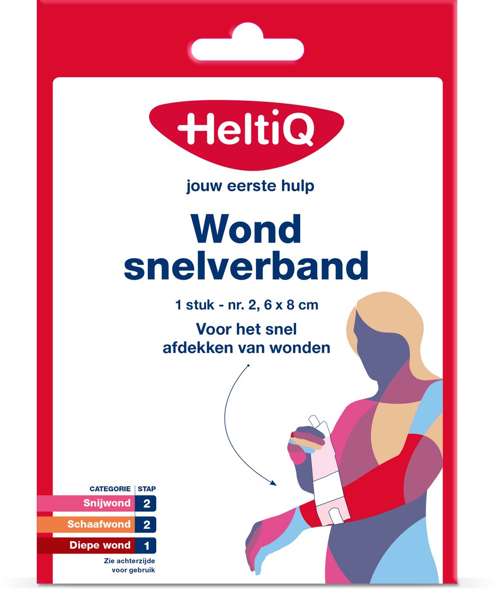 Goedkoopste Heltiq Wondsnelverband nr. 2 6 x 8 cm 1 Stuks
