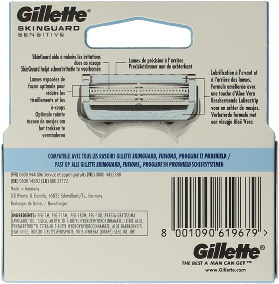 Gillette Scheermesjes SkinGuard Sensitive - 4 stuks
