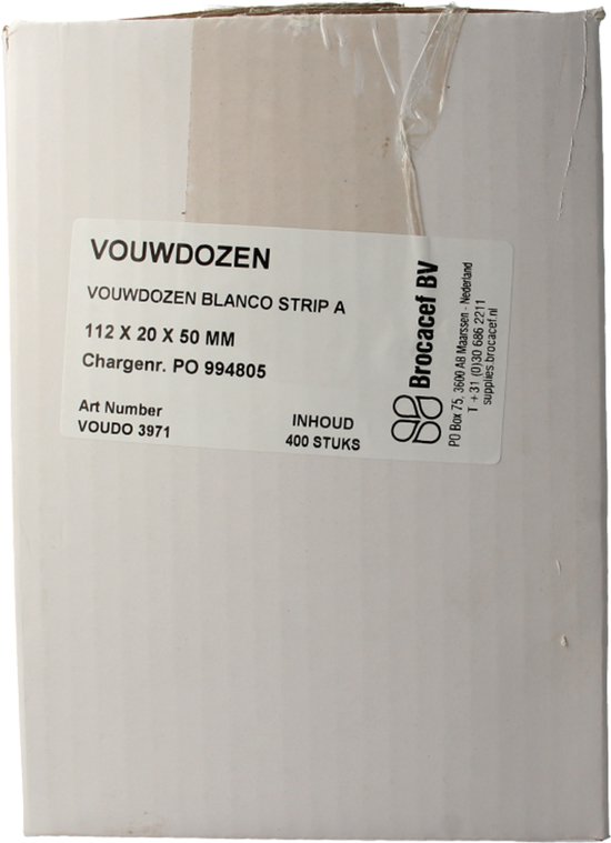 Blockland Boîte pliante bande vierge A 112 x 20 x 50 mm 400 pièces