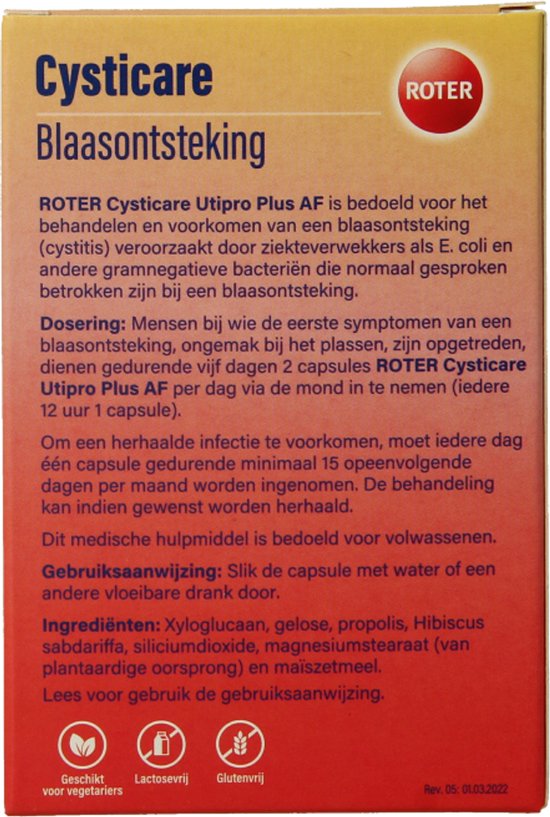 Roter Cysticare - Behandelkuur blaasontsteking - 15 tabletten
