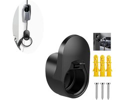 Laadkabel houder- Kabelhouder Laadkabel Auto - Laadkabelhouder - Muurbeugel -Laadkabel Organiser-Laadkabel haak-Zwart-Met schroeven-laadkabel houder elektrische auto-elektrische kabelhouder-Universele Laadkabel houder - Zwart