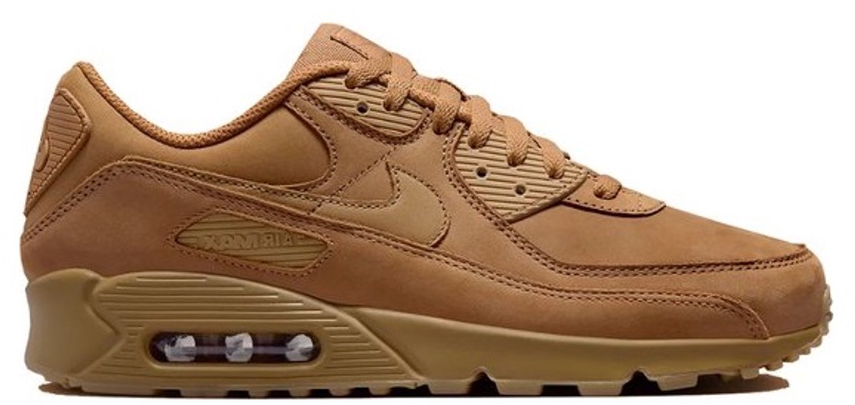 Nike Nike Air Max 90 Premium Heren Sneakers ‘Wheat’ Schoenen Leer FZ5102-299 Bruin