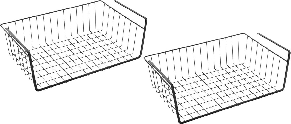 Set van 2 Ruimtebesparende Onderbouwmanden voor Keuken en Badkamer - Multifunctionele Organizer 40 x 26 x 14 cm