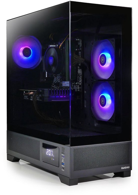 AMD Ryzen 5 5500 RGB Game PC – RTX 4060 Ti 16GB RAM – 512GB SSD (M2.0, NVMe) – WIFI – Win11 PRO – Gamdias Atlas M1