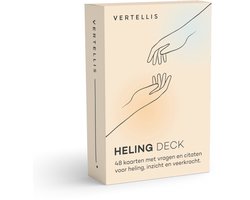 Vertellis Heling Deck - Kaartendeck met Vragen en Citaten voor Heling - Coachkaarten voor Loslaten, Verwerken en Weer bij Jezelf Komen