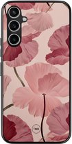 Coque Samsung Galaxy A54 - Fleur Vintage - Rose - Coque TPU - Fleurs - Coque rigide noire