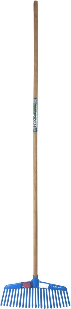 Synx Tools Gazonhark bladhark 23 Tanden Hark - Harken - Grashark- Gazon - Kunststof blauw/groen -Met steel 150cm van Synx Tools — afbeelding 5