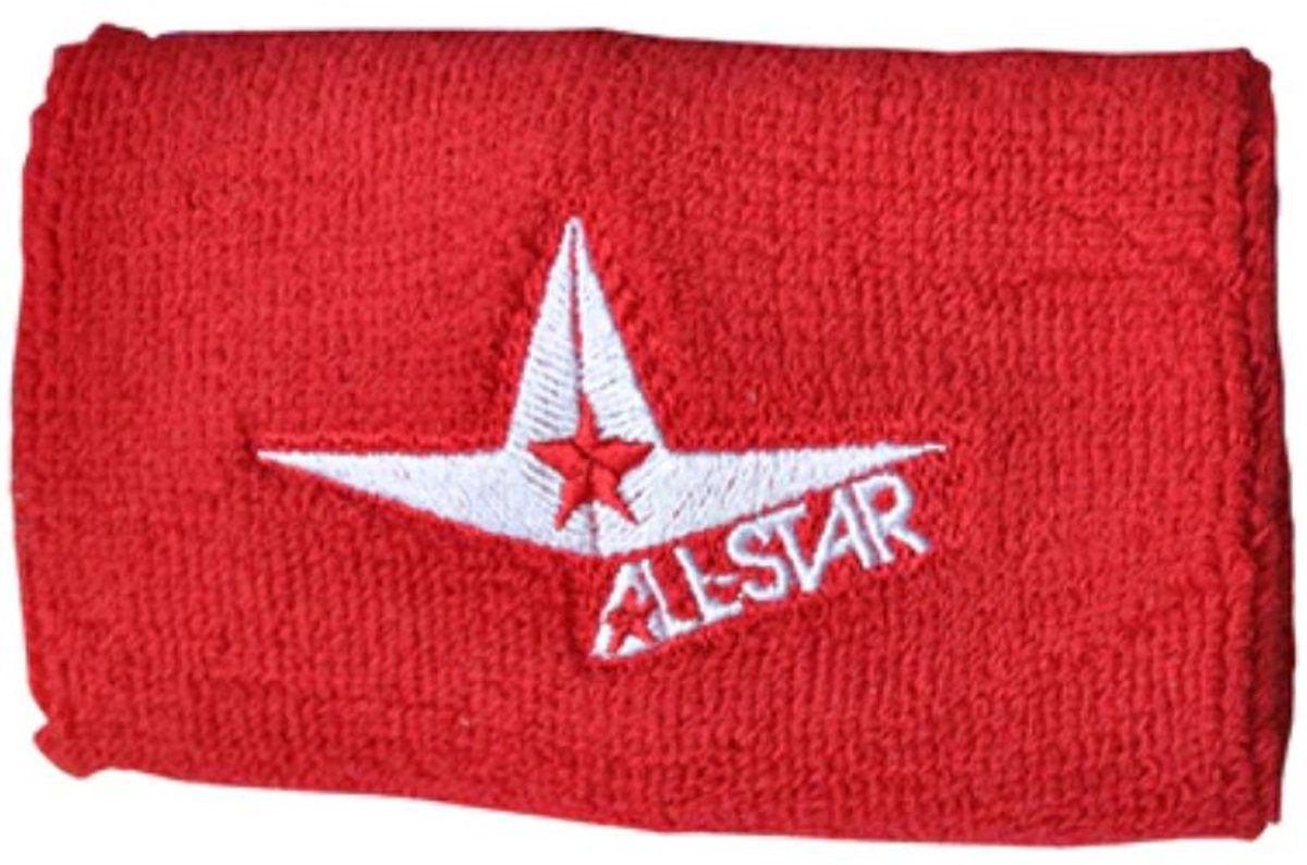 All Star ASWB2009 Wrist Band Kleur Scarlet Wrist Band voor Sport Honkbal/Softball