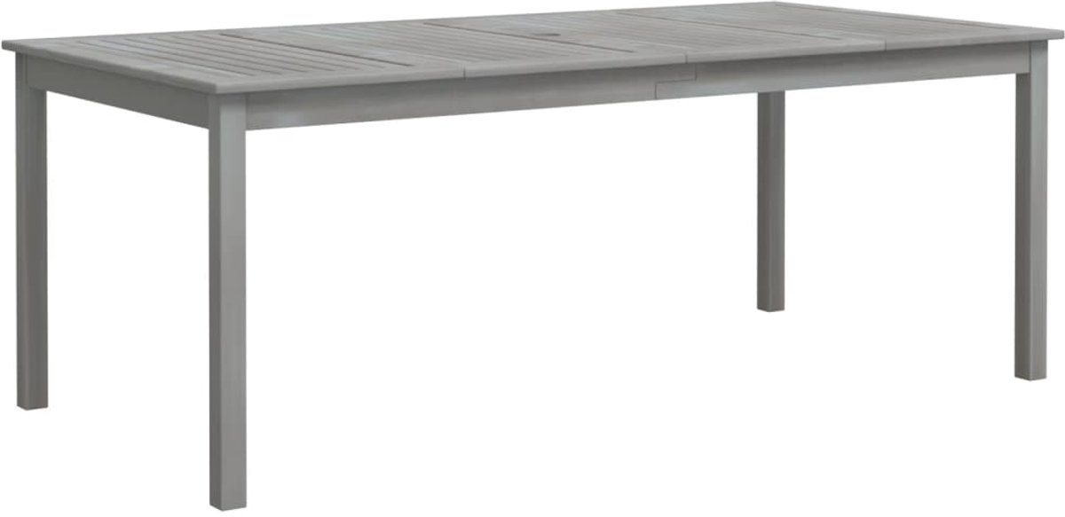 vidaXL Tuintafel 200x100x75 cm massief acaciahout grijs