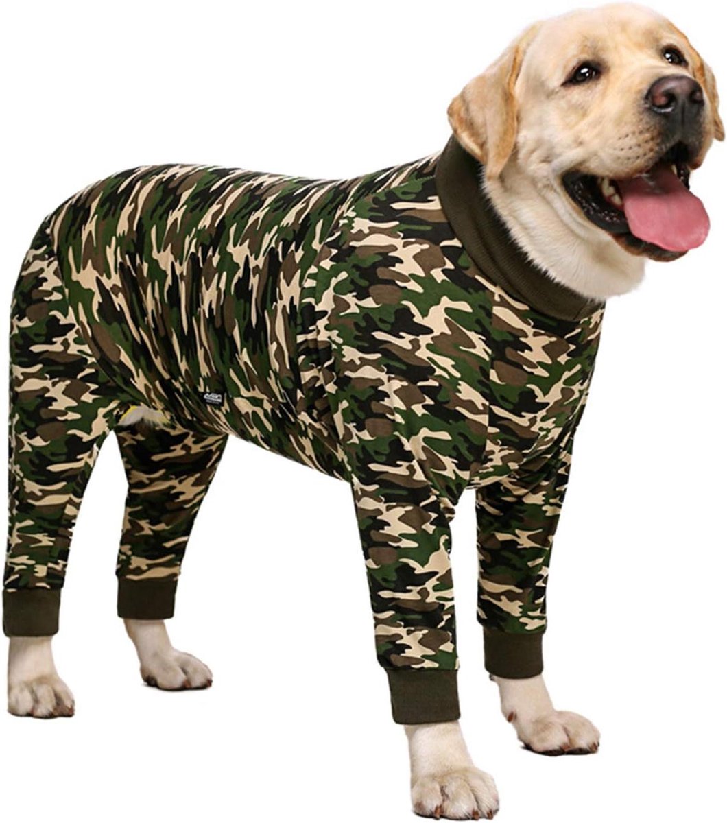 Kuoser Fleece hondentrui bruin XL, verstelbaar warm hondenvest met