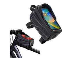 Waterdichte Fietstas - Met Gevoelig Touchscreen - Fietsframetas - Fietstassen - Fiets Telefoonhouder - Waterproof - Fietsframe Tas - Opergruimte - Mtb/Mountainbike/Racefiets Tas Houder Frame Tasje