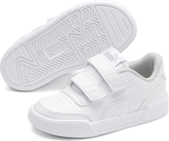 PUMA Caracal V Inf Sneakers Kinderen - Puma White-Puma White-Puma Silver - Maat  21 | Bestel nu!