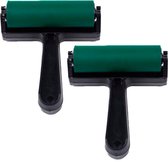 Roller Peinture de diamants 10 cm - Vert - Lot de 2 pièces
