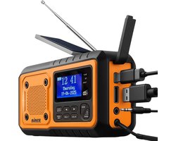 Nince Noodradio DAB+ Altijd Overal Ontvangst - Solar & Opwindbaar - Powerbank - Zaklamp - Noodpakket - USB-C - FM/BT - Voor Noodsituaties & Kamperen