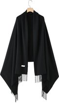 Echarpes Emilie - écharpe - noir - châle - pashmina XL - 100% polyester recyclé