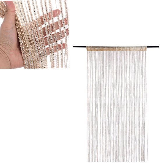 Rideau de porte avec pompons - Rideaux moustiquaires - pour fenêtres, maison, terrasse, chambre, mariage, restaurant, séparateur de pièce idéal, pompons décoratifs - Rideaux moustiquaires de décoration de fond - 1*2 mètres - Éloignez les mouches
