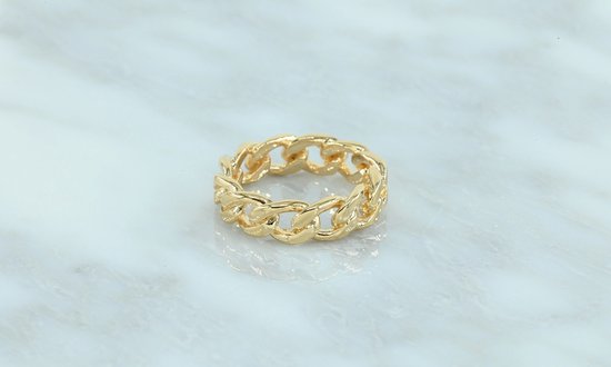 Gold à maillons plaquée or 18 carats, taille 58 / 18,5 mm