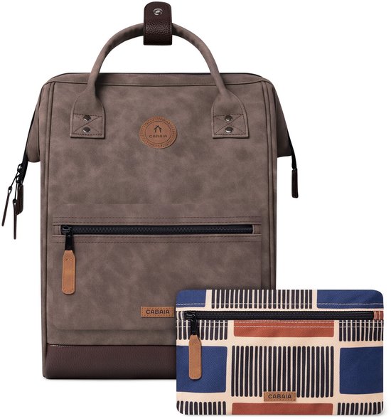 CABAIA sac à dos de loisirs pour ordinateur portable Adventurer Vegan Nubuck Backpack 18L Papeete brun