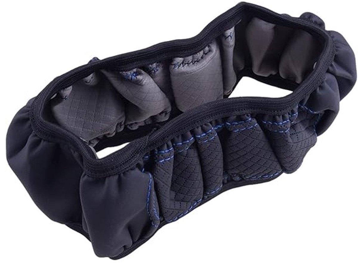 Stuurhoes Auto 37-38 cm - Zwart met Blauw Stiksel - Universeel - Kasey Products – foto 2
