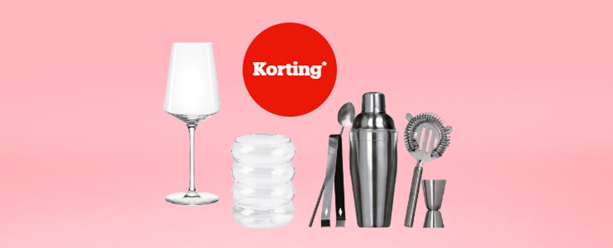 Korting* op wijn, cocktail