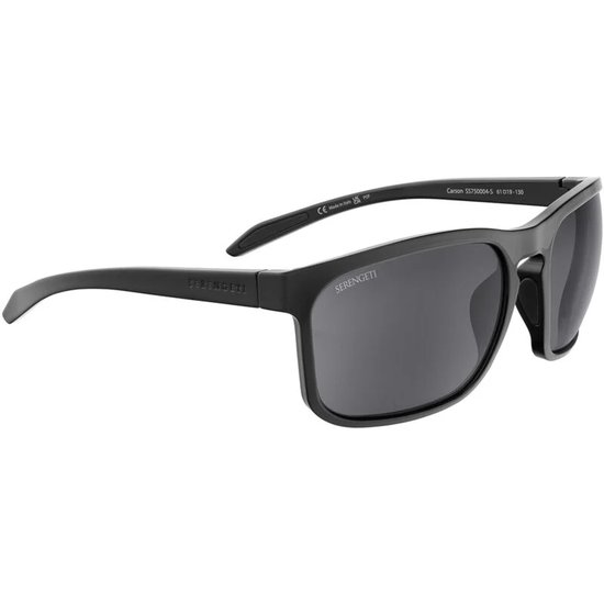 Serengeti - Carson - SS750004 - Shiny Black - Mineral Polarized Smoke van Serengeti — afbeelding 2