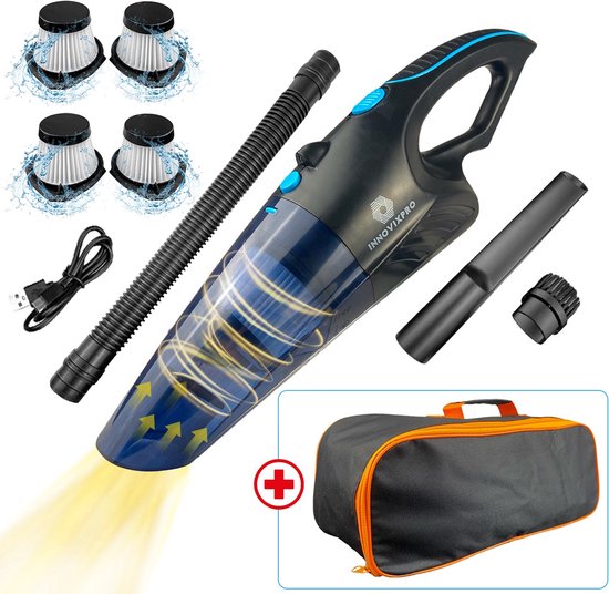 Innovixpro® Kruimeldief Snoerloos Nat&Droog Blauw/Zwart - Innovixpro® - €55,95