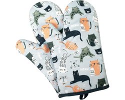 1 paar Ovenwanten - Hittebestendige Handschoenen - Barbecue Handschoen - Grill & Oven Want - hittebestendige - bbq accessoires - Warmte-isolerende handschoenen - Koken - Polyester