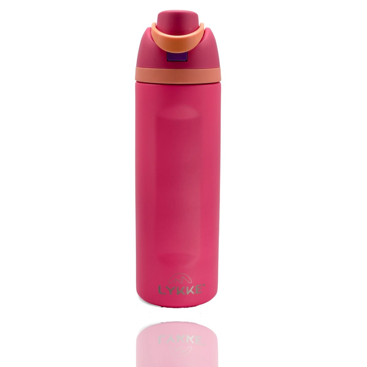 LYKKE® Freesip Lekvrij Thermos Beker 3 Laagse Thermos Beker Geïsoleerde RVS-fles met rietje voor sport, reizen en school BPA-vrije sportwaterfles, 24 oz, 720 ML, Roze (Flamingo Pink) thumbnail 7