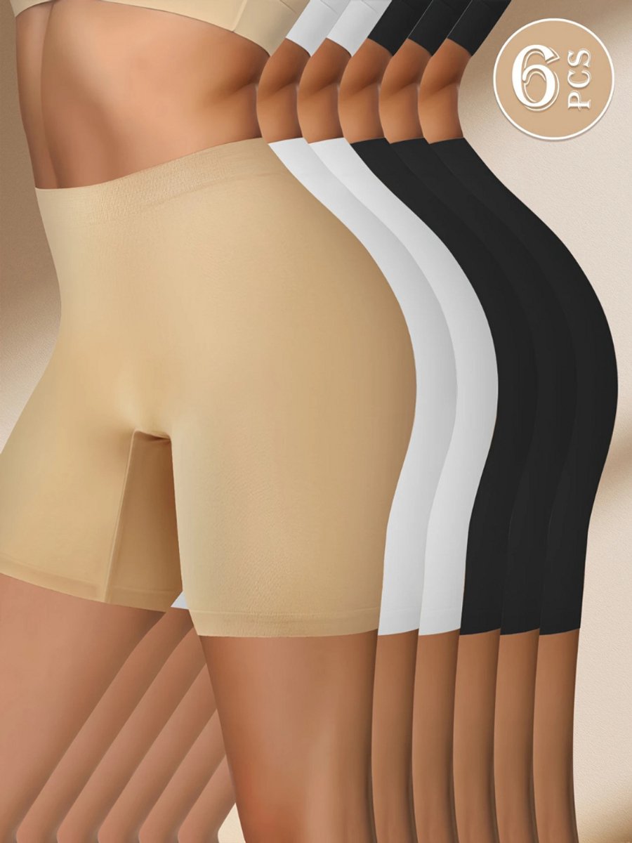 Bovista Biker Short Dames Korte Legging Lange Onderbroek Bikershort Met Pijpjes 6 Pcs Gemengd