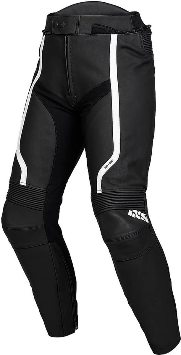 IXS Sport RS-600 1.0 Zwart Wit Leren Motorbroek - Broek