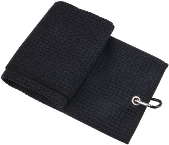GolfClean Pro Set - Complete Reinigingsset Voor je Golfuitrusting- Golf Accessoires - Golf Handdoek + Golf Borstel - Zwart - Cadeau Set van Golfviking — afbeelding 2