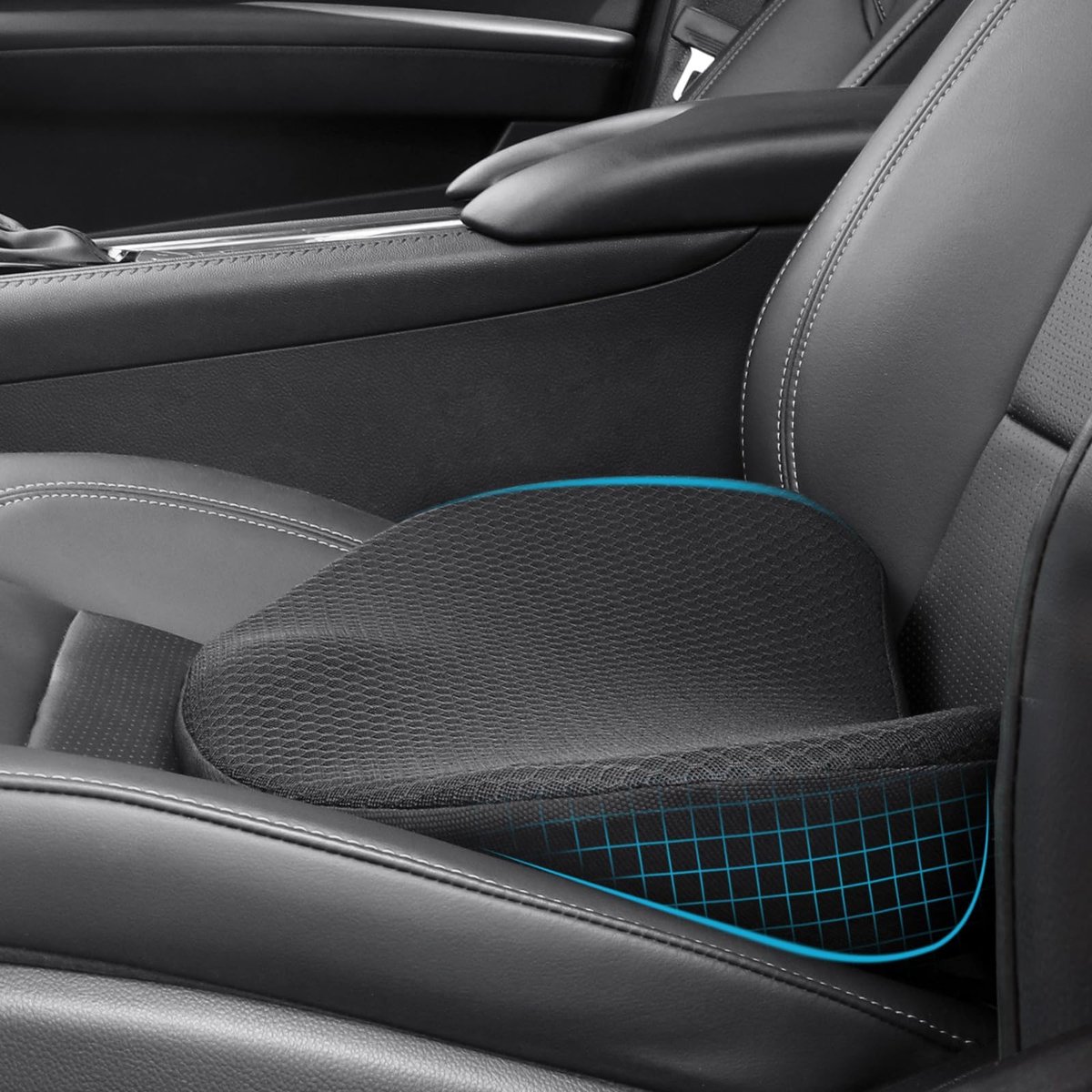 Ibenzoa® Ergonomisch Autostoelkussen voor Verbeterde Zithouding en Comfort tijdens Lange Ritten