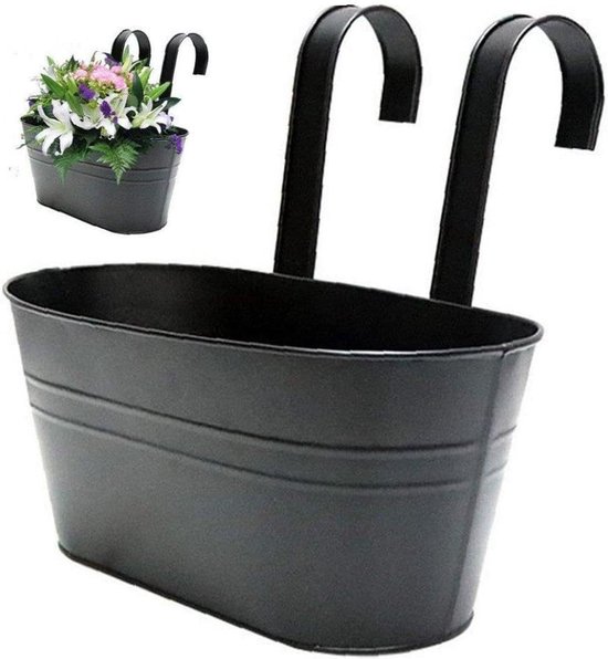 Lot De 6 Pots De Fleurs Muraux MUXHEL - Céramique Blanche Avec Corde Chanvre - Décoration Intérieur Et Balcon