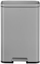 EKO - Poubelle à pédale Madison 50 litres - Acier inoxydable et plastique - Gris - Prullenbak