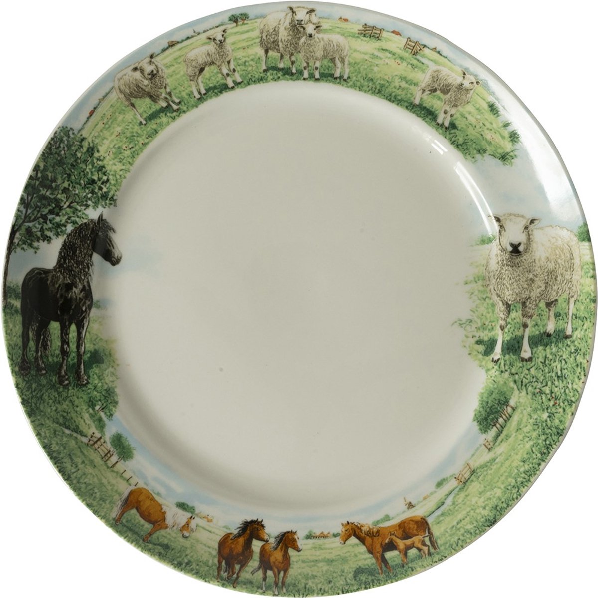 Wiebe's Farm Bord paard schaap Ø25cm 6st