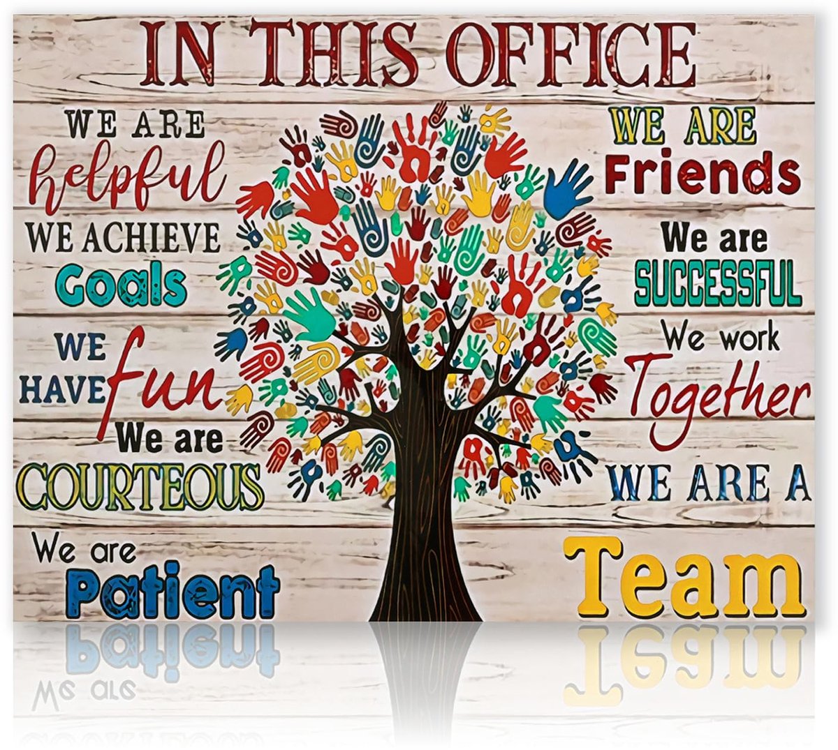 Ibenzoa Inspirerende canvas poster voor motivatie en positieve energie in kantoor en huis, 30 x 40 cm kleurrijk
