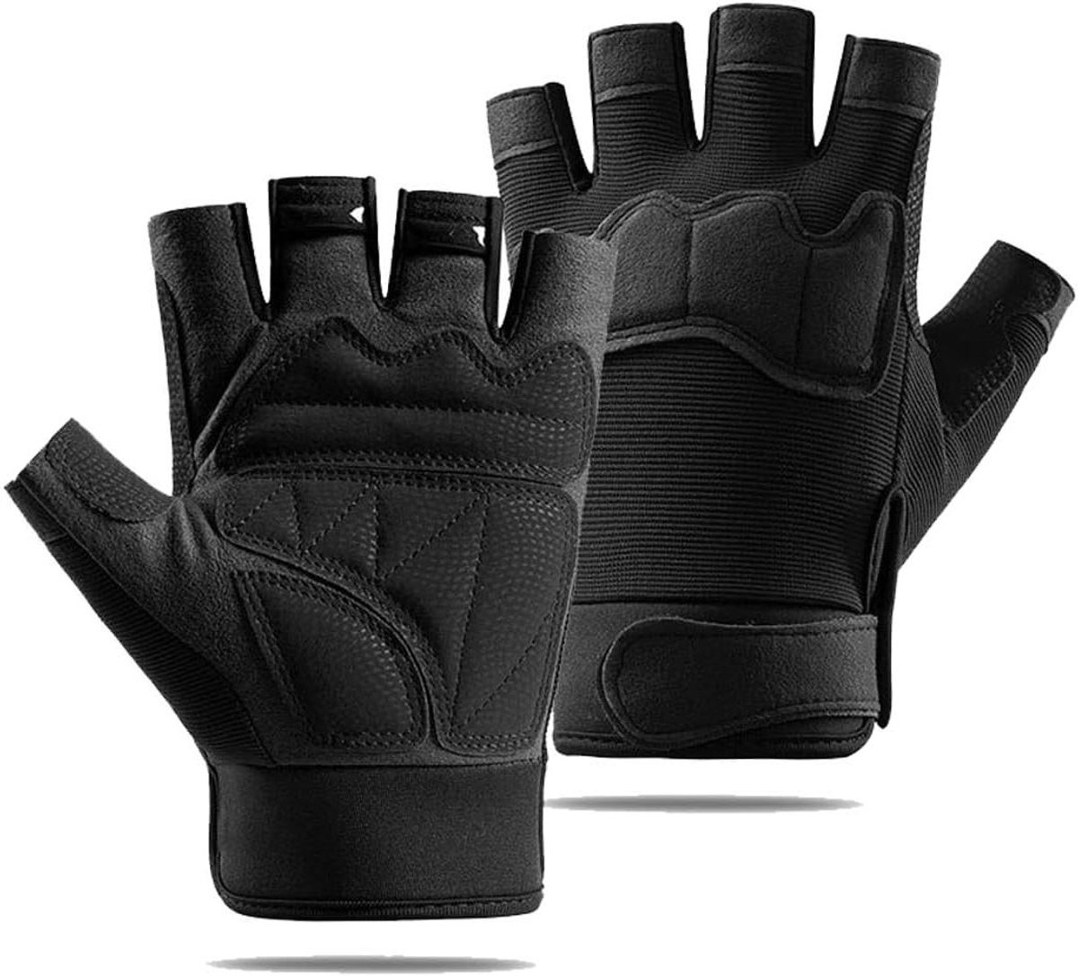 Allecto Plus - Tactische handschoenen met halve vingers voor heren en dames - Fietshandschoenen - Ademende sporthandschoenen - Motorhandschoenen voor outdoor activiteiten - Geschikt voor fietsen, camping en training - Maat XL