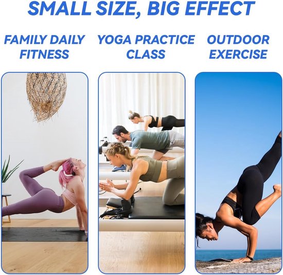 135*4 cm - Yoga weerstandsband - Yoga stretchband - Yoga-oefenband - Rekband - met 12 ringen - Weerstandsband - voor training, pilates, dans en fitness - blauw van Careiwo — afbeelding 4