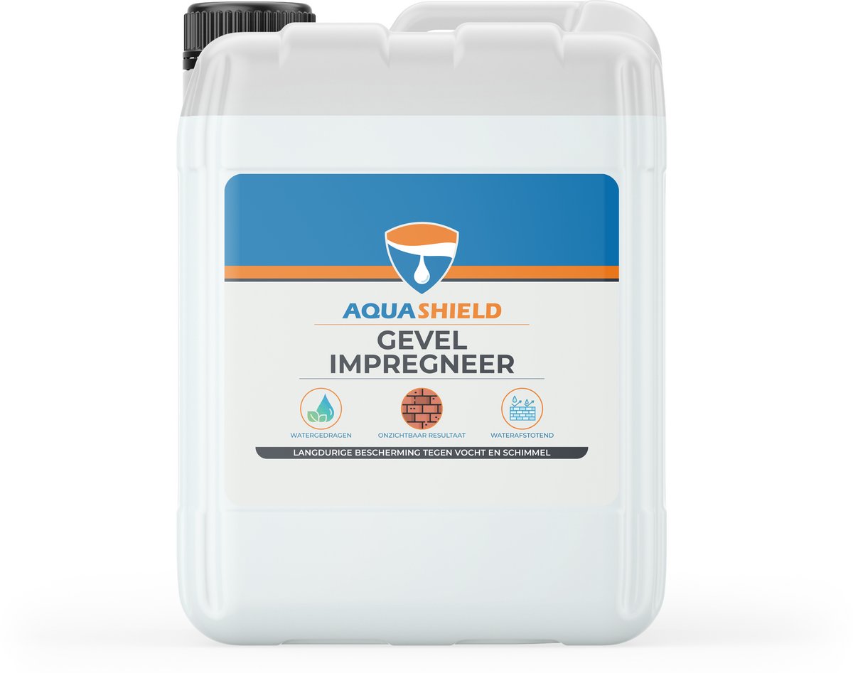 Aquashield Gevelimpregneer - Can, 5L - Watergedragen gevelimpregneermiddel - Uitstekende Waterafstotendheid