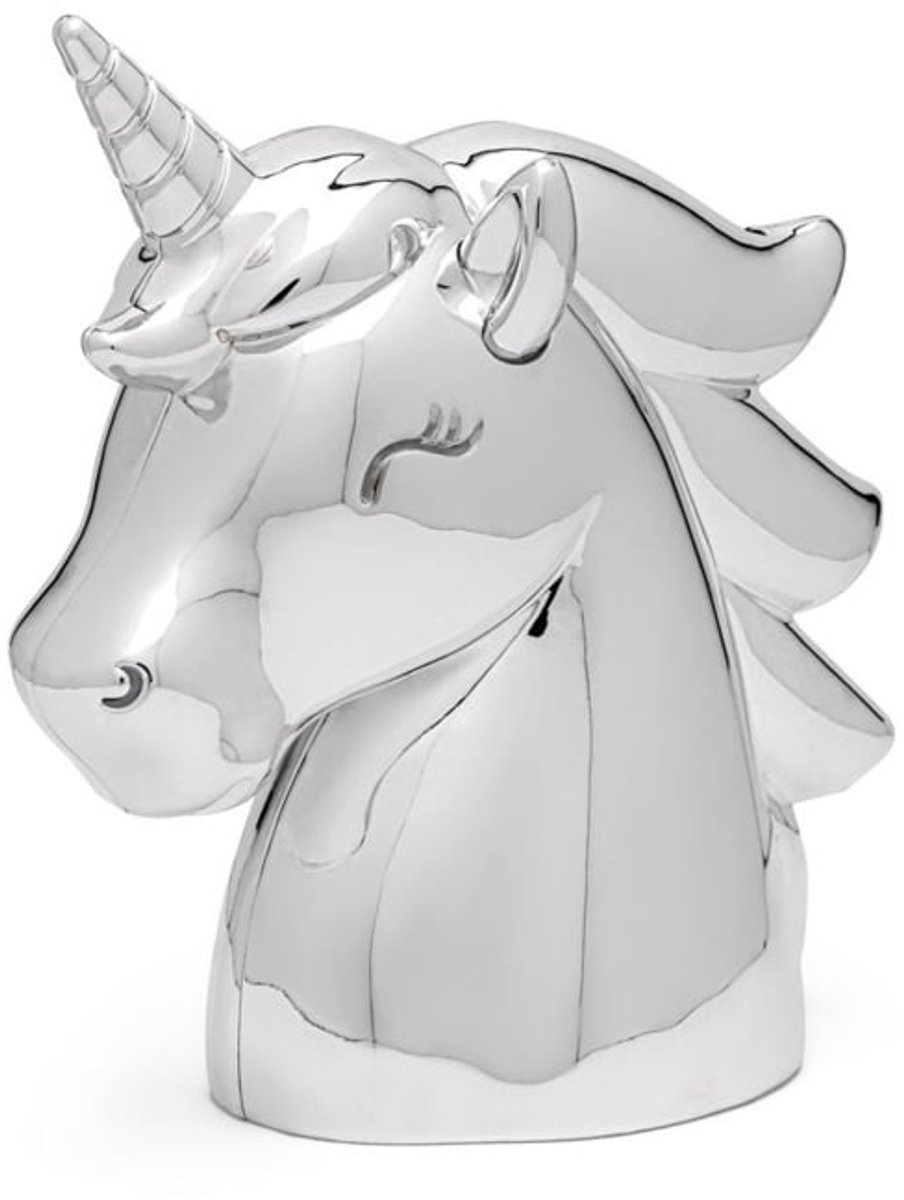 Spaarpot Unicorn / Eenhoorn - Verzilverd - Bambino