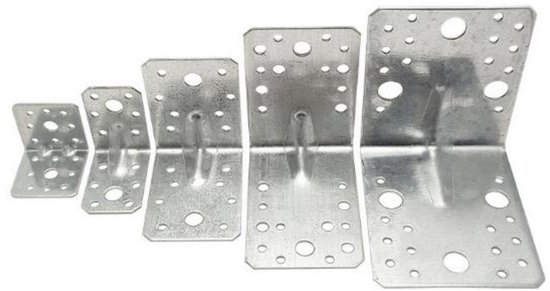 Roestvrij stalen hoek 200x200x50mm versterkt heavy duty muur drager rail console