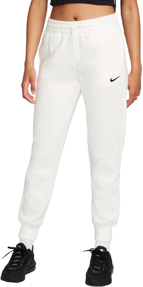 Nike sportswear phoenix fleece broek in de kleur ecru. Creme