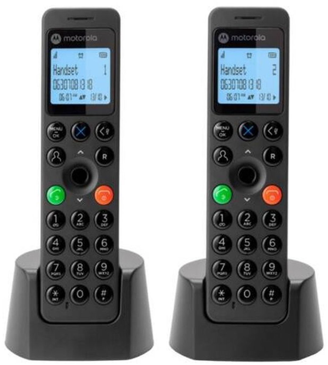 Draadloze telefoon - zwart - 2 handsets - DOT202