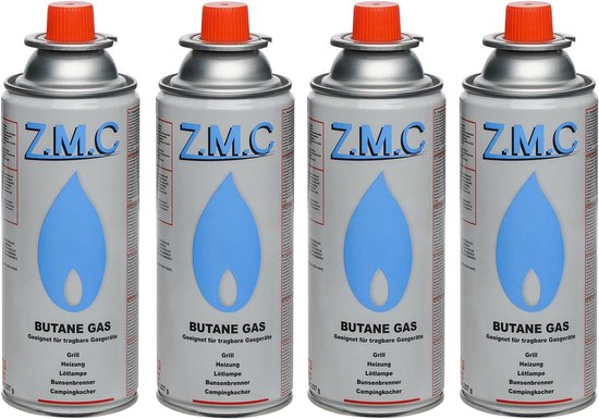 ZMC INOX CUISINIÈRE de Camping 1 à Flamme à Gaz,Plaque Gril + 8x Cartouches à EUR 62,32 - FR