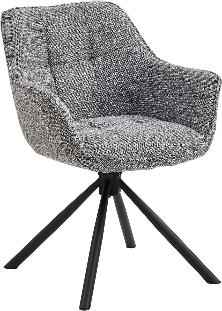 Eetkamerstoel (vergaderstoel) Anna - kleur antraciet 453 - Bol