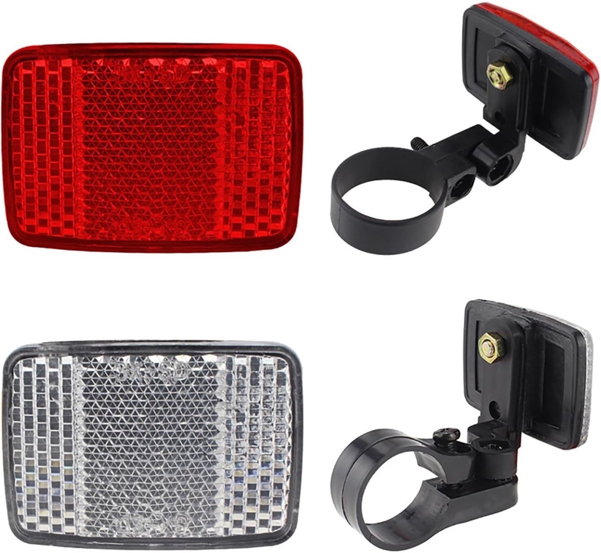 EXCITAT Reflecterende folie - Reflecterende folie voor fietsen - Waarschuwingsreflector - Geschikt voor mountainbikes, motorfietsen, e-bikes - 2 stuks