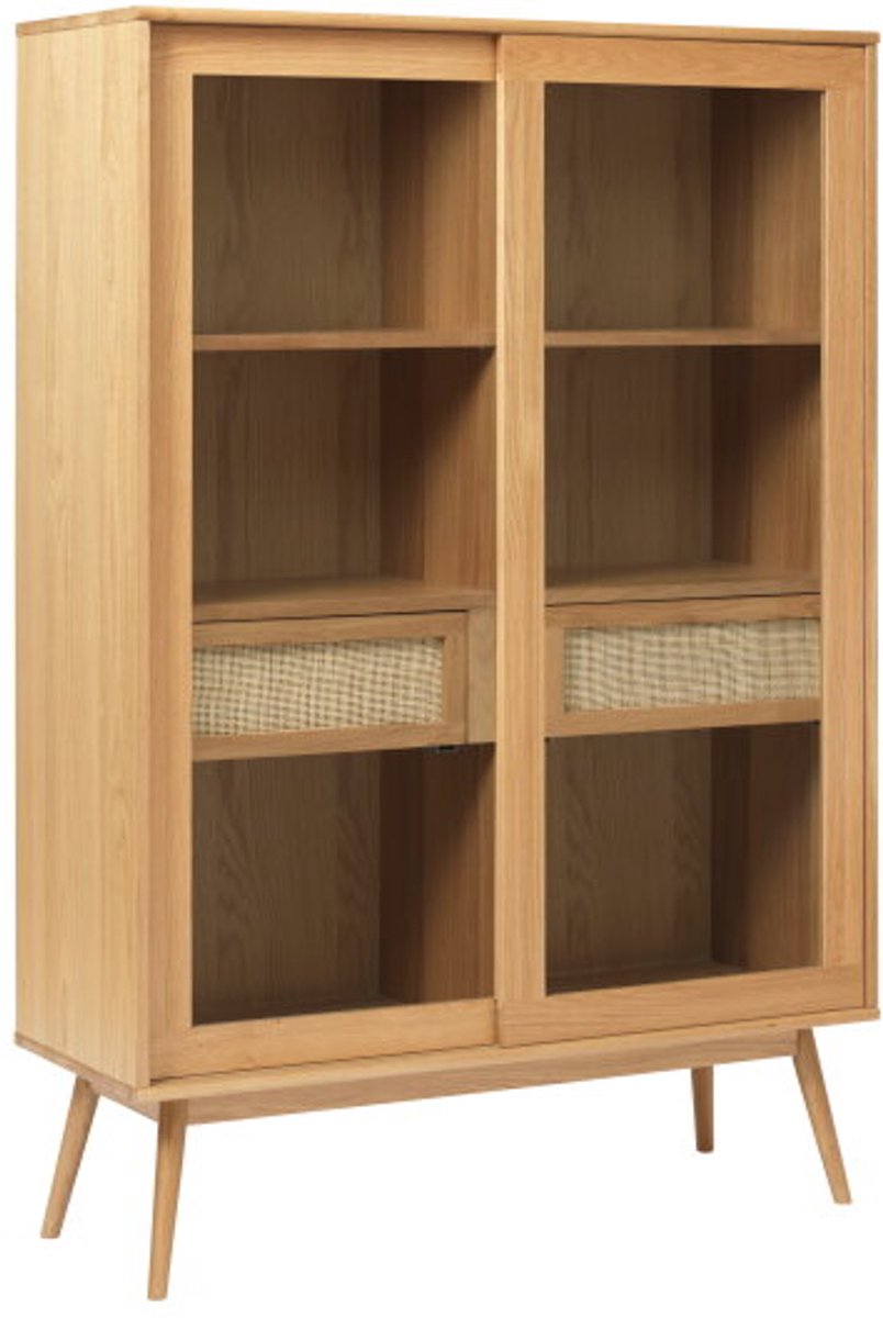 Vitrinekast Barrali eiken 160 cm - Naturel