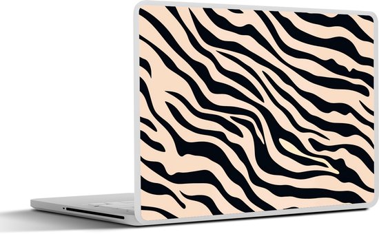Laptop sticker - 10.1 inch - Zebraprint - Dynamisch - Roze - 25x18cm - Laptopstickers - Laptop skin - Cover