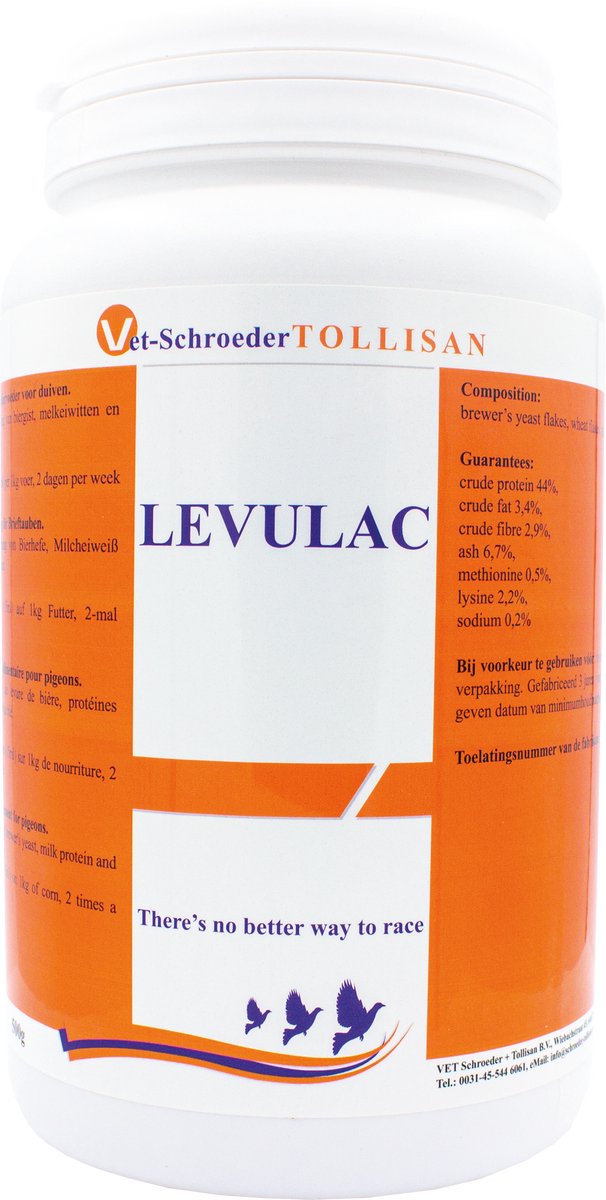 Levulac 500g - Vet Schroeder Tollisan - voor postduiven