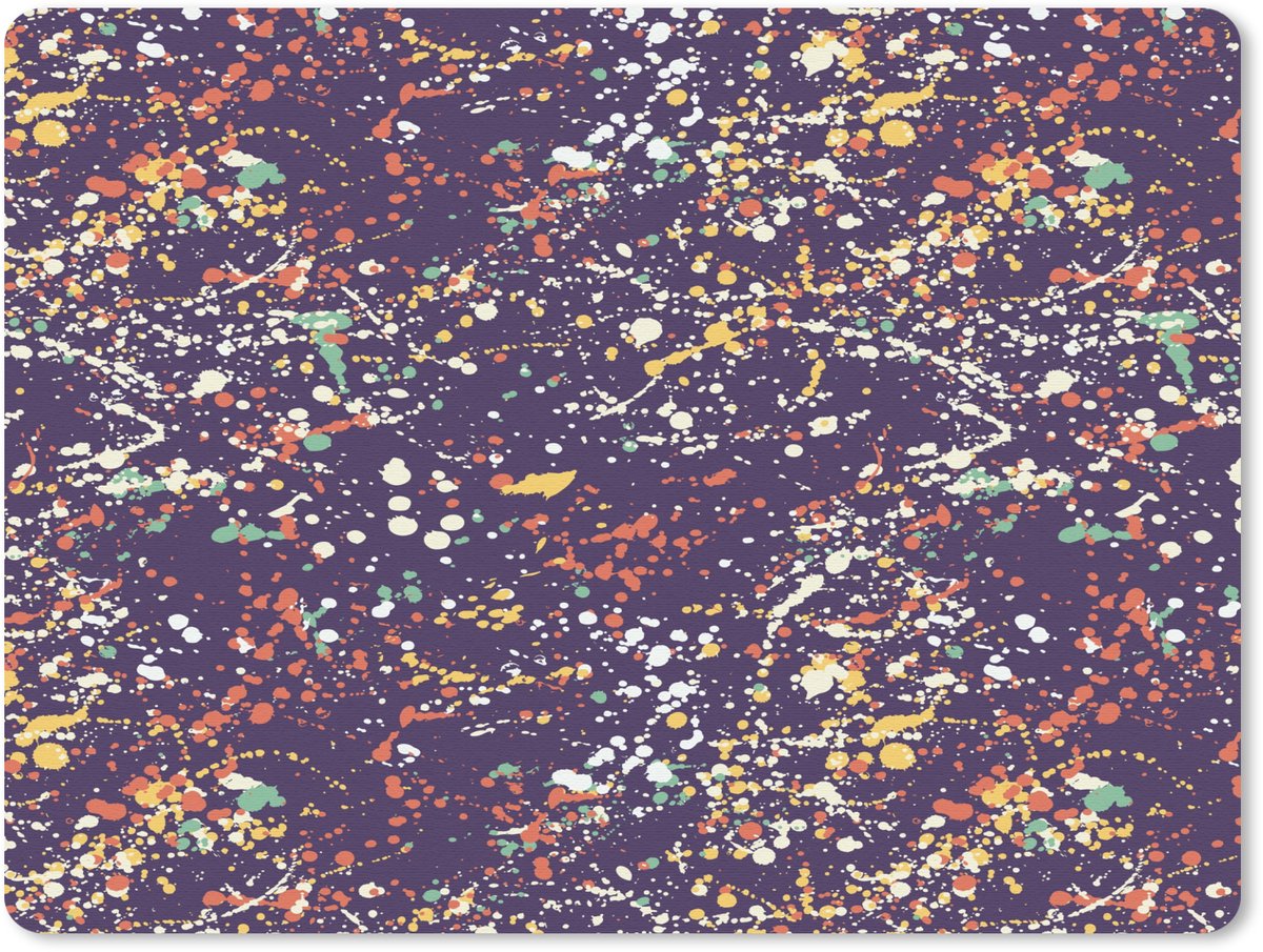 Muismat 23x19 cm - Mousepad Spat - Abstract - Stippen - Muismatten